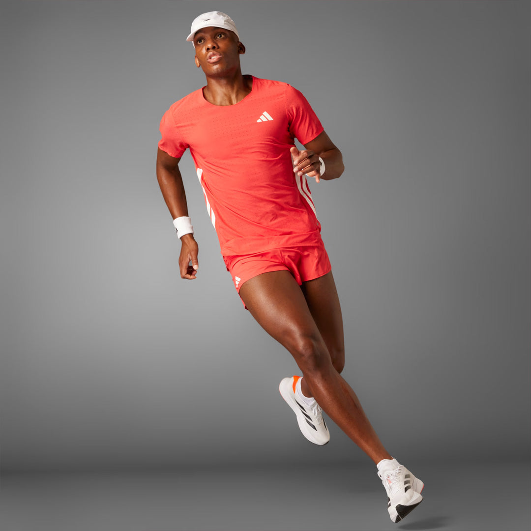 Adidas Adizero Essentials Men's Running Shorts - Semi Lucid Red