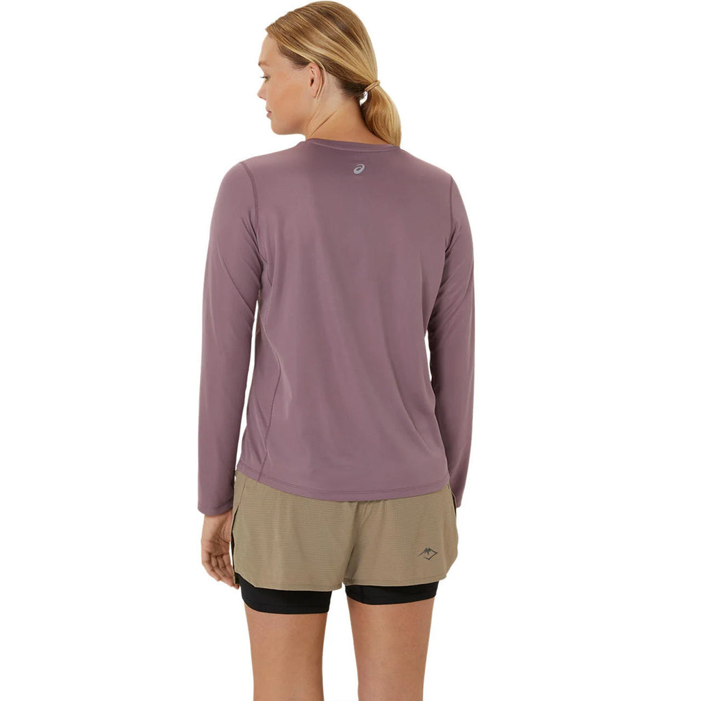 Asics Fujitrail Logo Long Sleeve Women's Running T-Shirt - Dusty Mauve