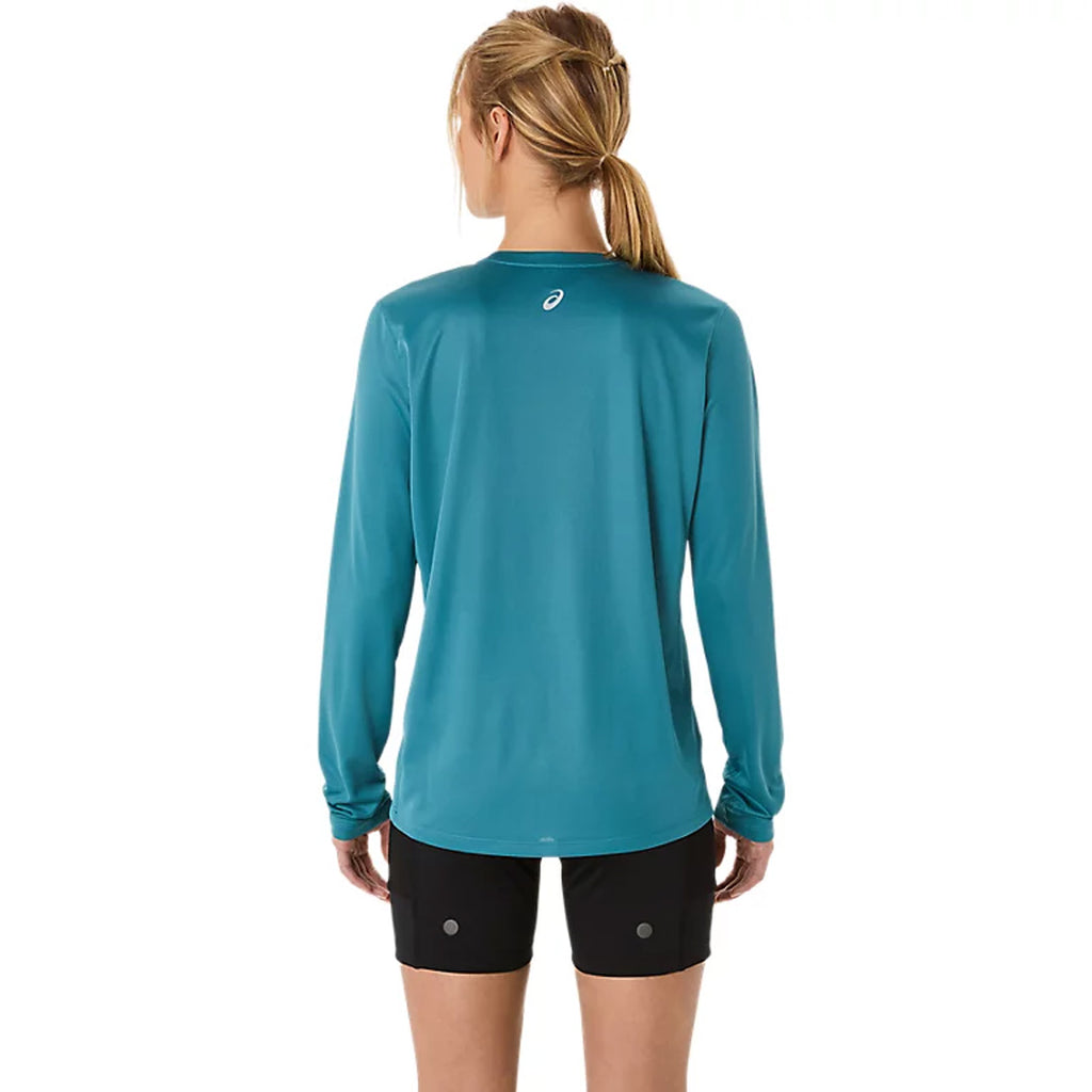 Asics Fujitrail Logo Long Sleeve Women's Running T-Shirt - Atlantis Blue
