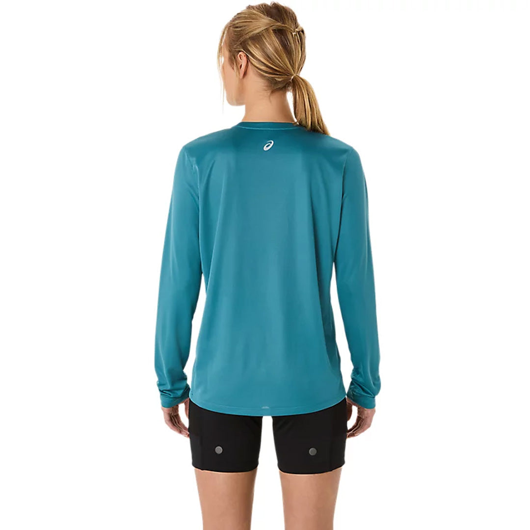 Asics Fujitrail Logo Long Sleeve Women's Running T-Shirt - Atlantis Blue