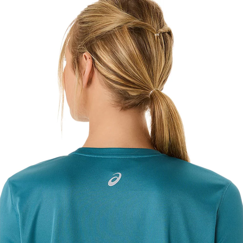 Asics Fujitrail Logo Long Sleeve Women's Running T-Shirt - Atlantis Blue