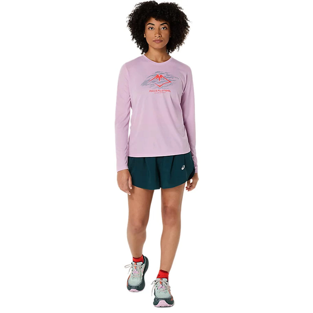 Asics Fujitrail Logo Long Sleeve Women's Running T-Shirt - Light Ube