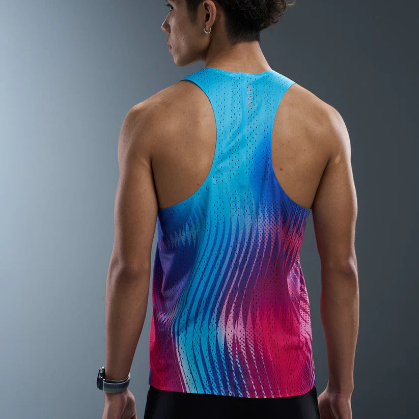 Nedao Men's QiFlow One Cut Vortex Men's Racing Singlet - Phantom Orange