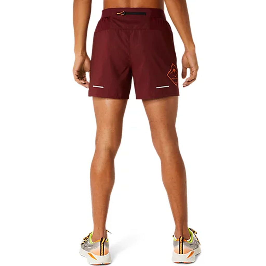 Asics Fijutrail Logo Men's Running Shorts  - Antique Red