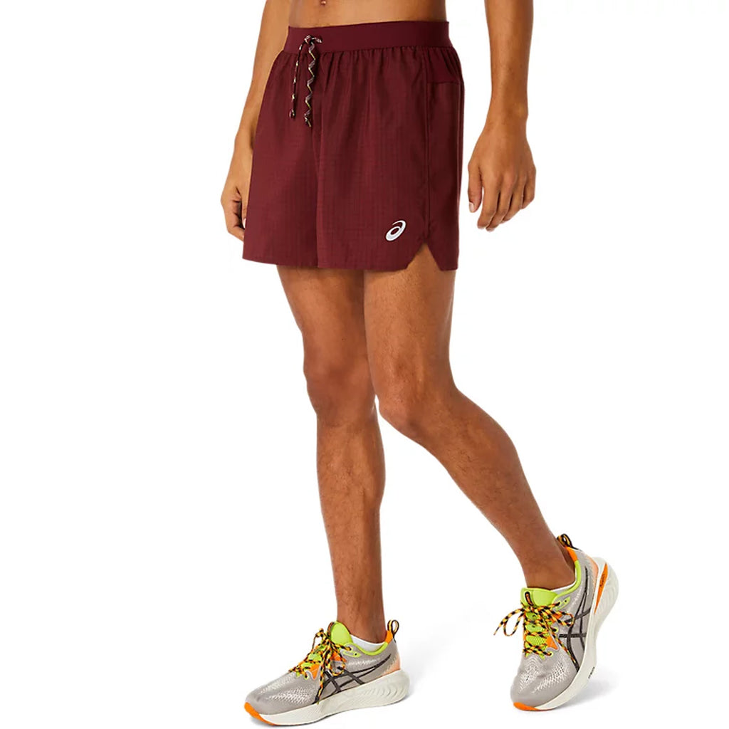 Asics Fijutrail Logo Men's Running Shorts  - Antique Red
