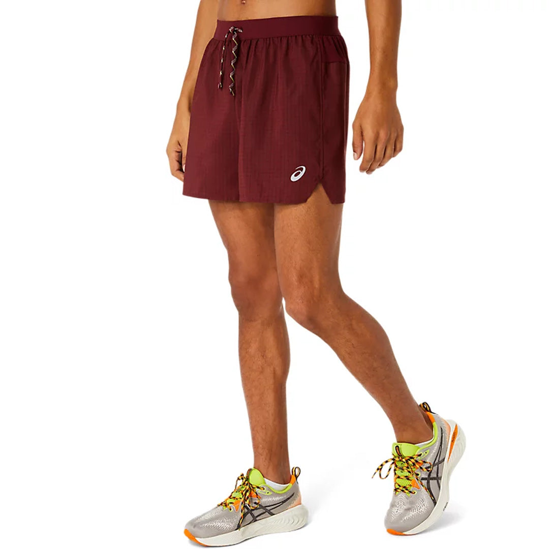 Asics Fijutrail Logo Men's Running Shorts  - Antique Red