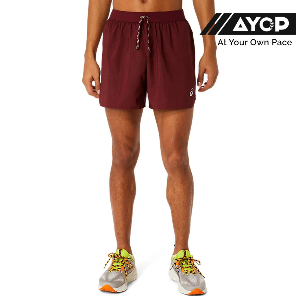 Asics Fijutrail Logo Men's Running Shorts  - Antique Red