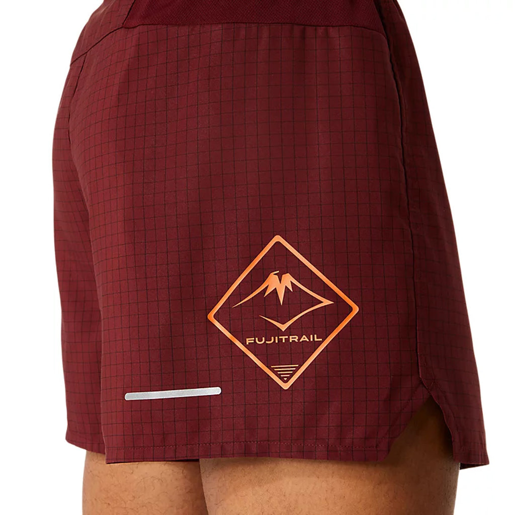 Asics Fijutrail Logo Men's Running Shorts  - Antique Red