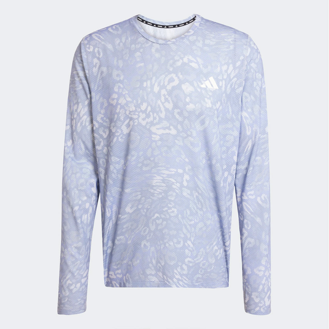 Adidas Own the Run CLIMACOOL 3-Stripes Men's Running T-Shirt - Dash Grey / Violet Tone