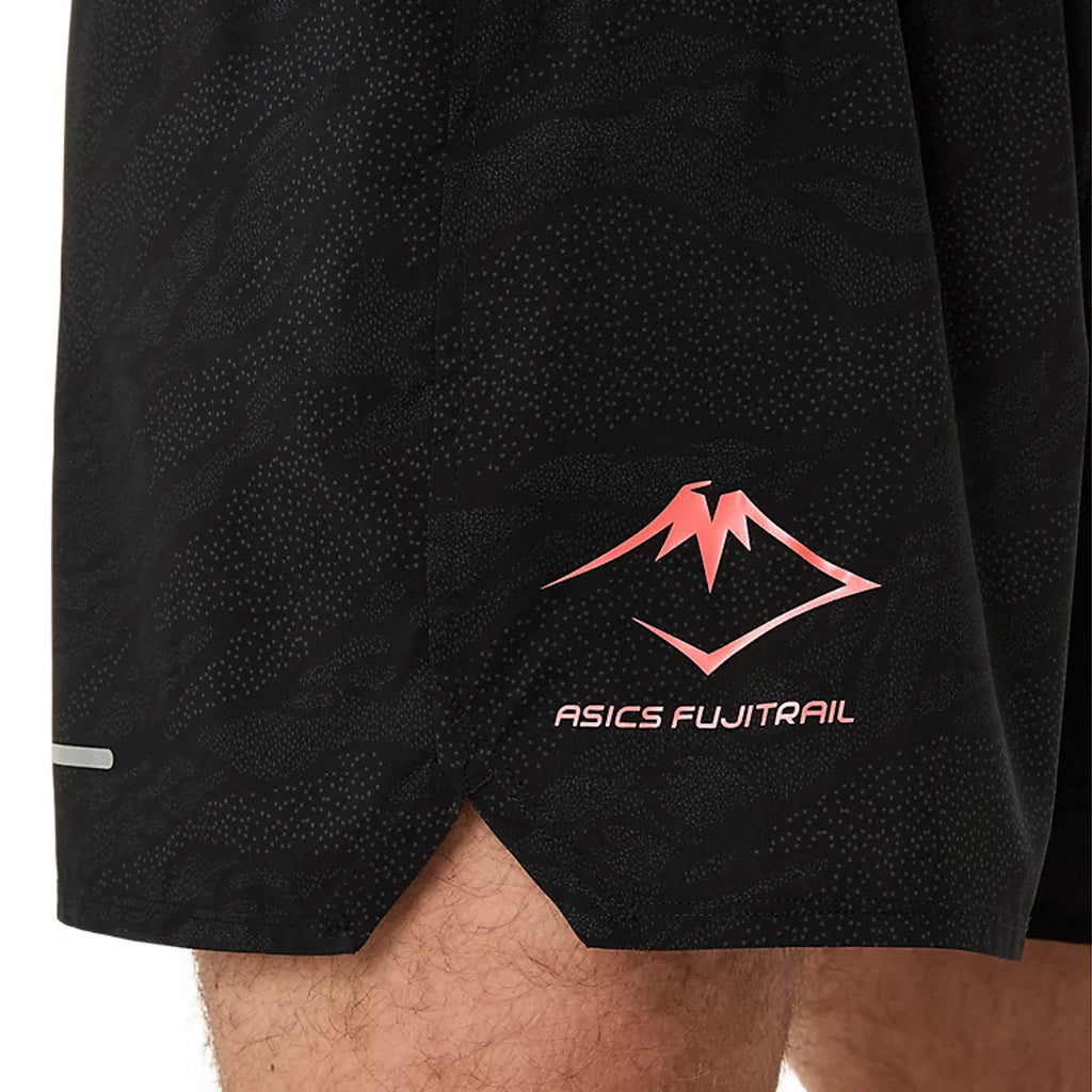 Asics Fujitrail All Over Prints 5-inch Men's Running Shorts - Performance Black