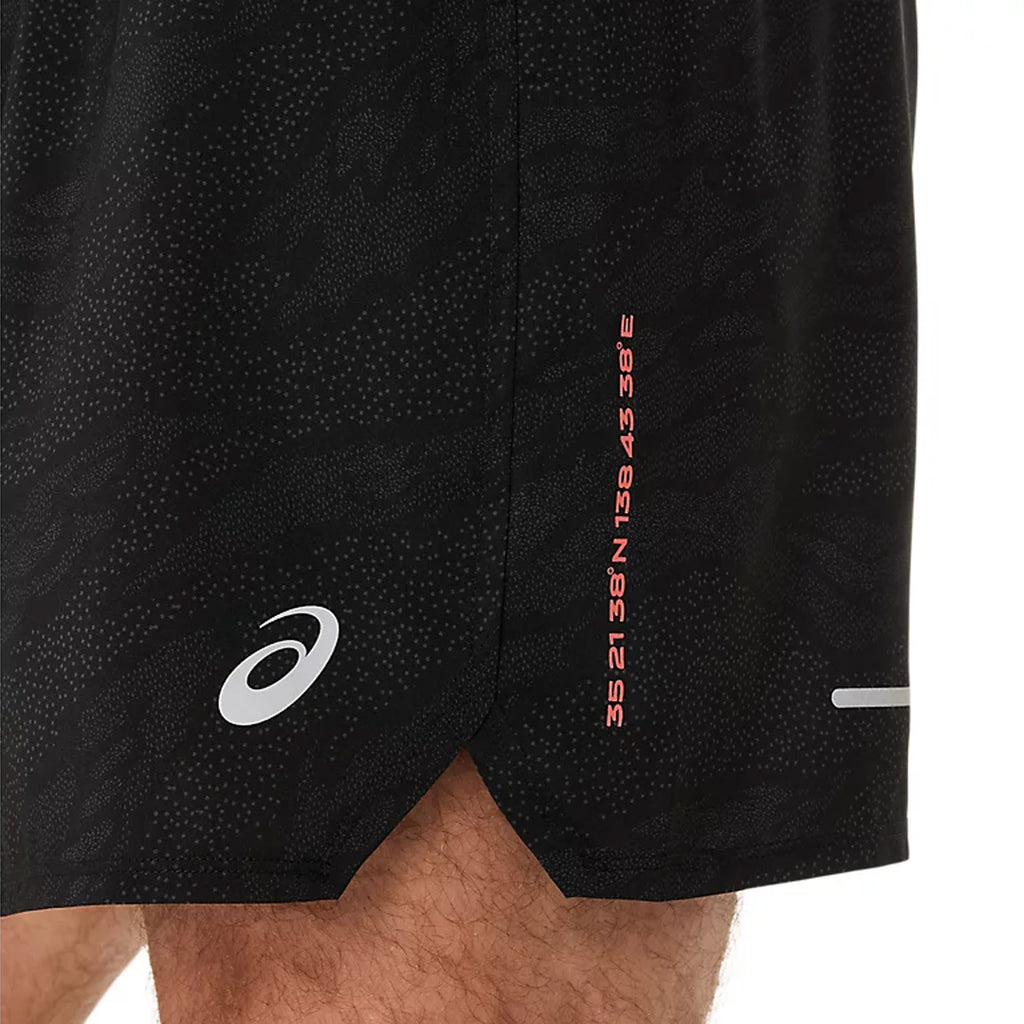 Asics Fujitrail All Over Prints 5-inch Men's Running Shorts - Performance Black
