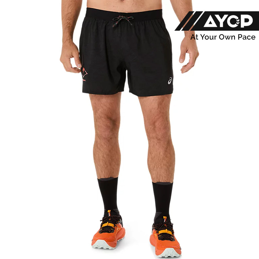 Asics Fujitrail All Over Prints 5-inch Men's Running Shorts - Performance Black