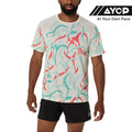 Asics Road All Over Prints Men's Running T-Shirt - Birch