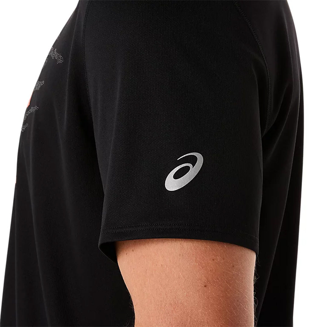 Asics Fujitrail Logo Short Sleeve Men's Running T-Shirt - Performance Black