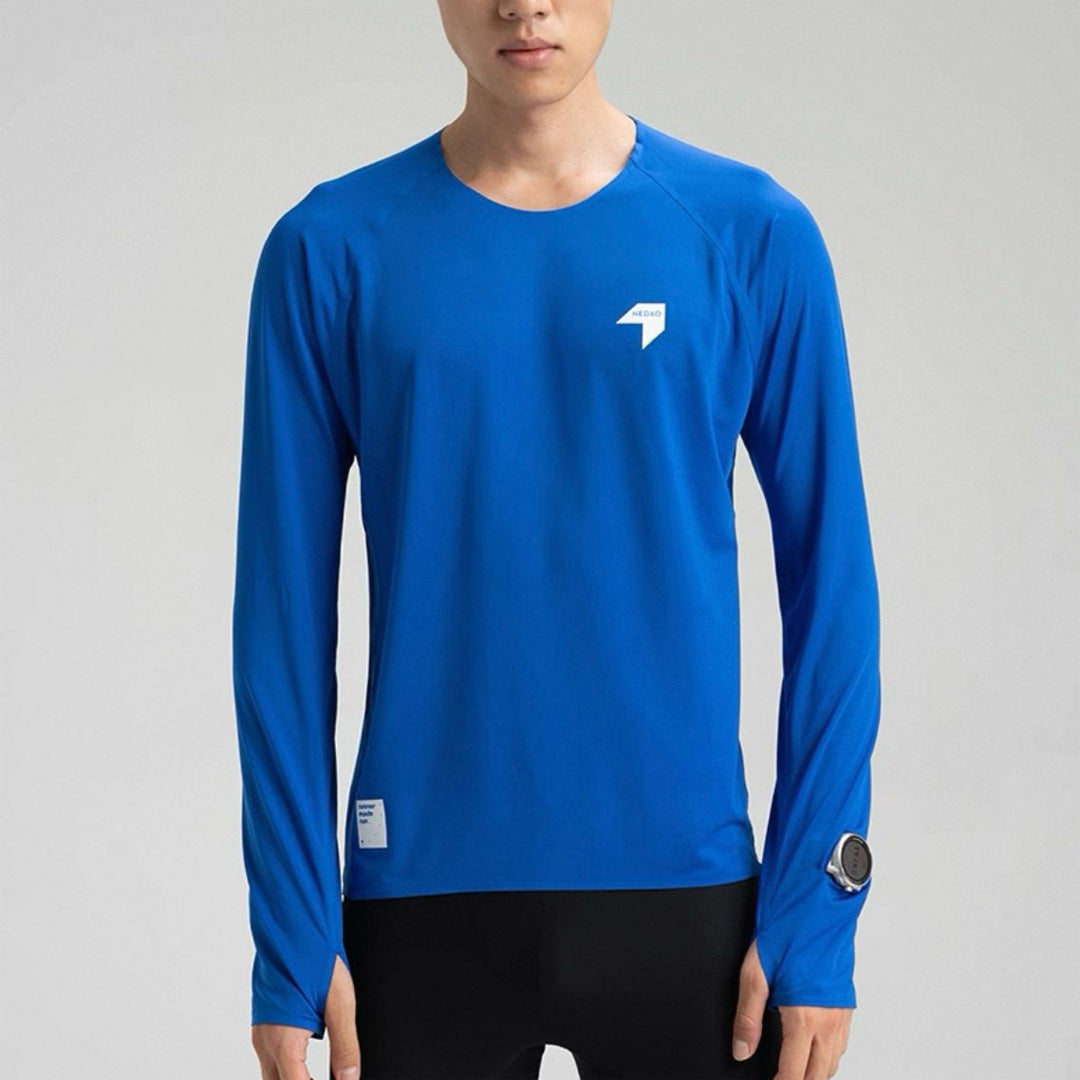 Nedao SwiftBreeze Ventilated Men's Running T-Shirt - Nedao Blue