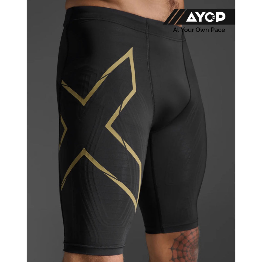 2XU MCS Light Speed Men's Compression Tights - Black Gold