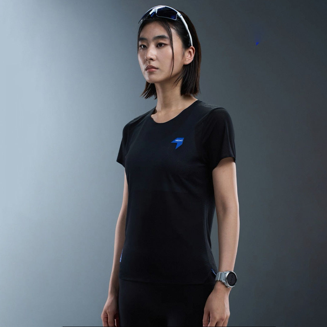 Nedao QiFlow Short Sleeve V3.0 Women's Running T-Shirt - Black