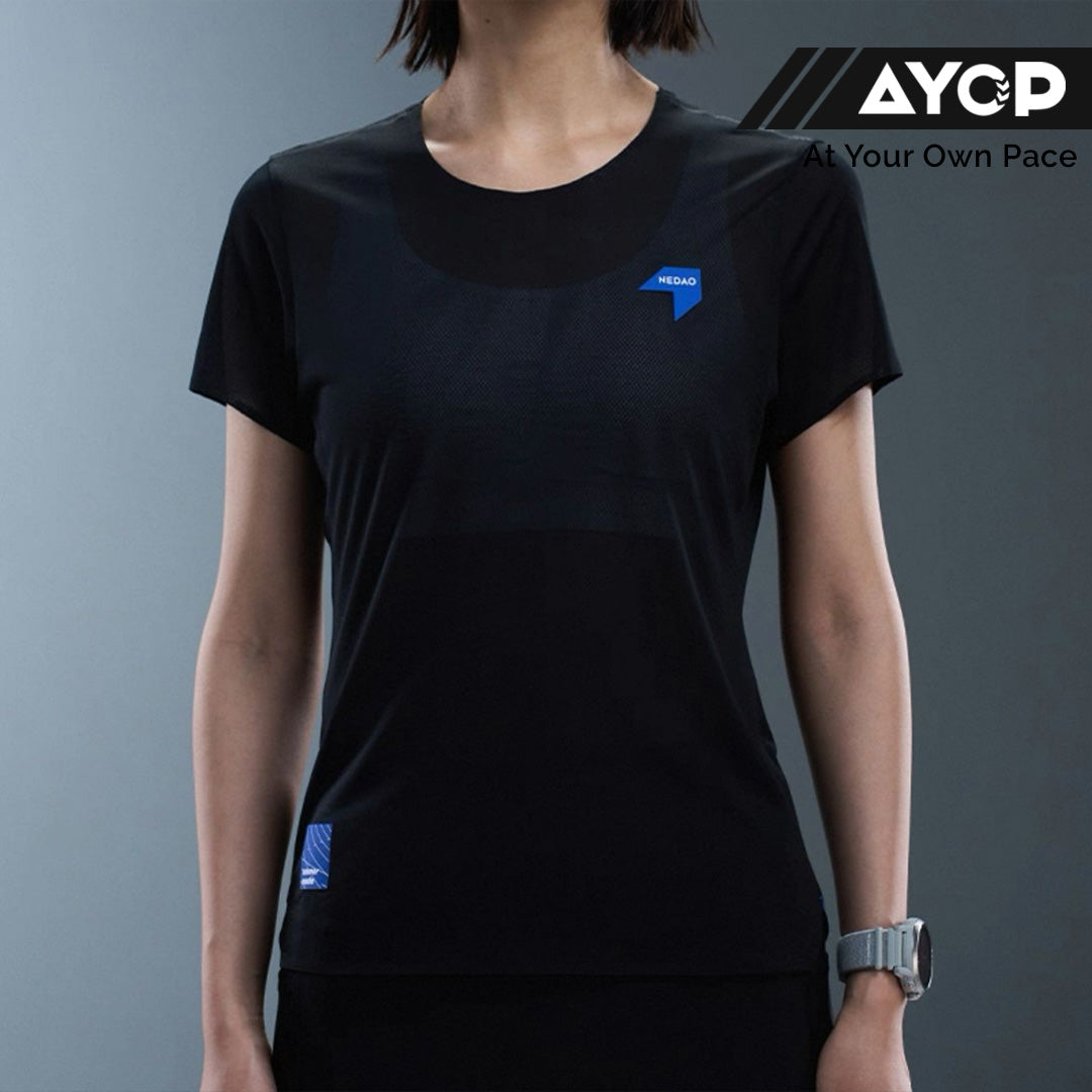 Nedao QiFlow Short Sleeve V3.0 Women's Running T-Shirt - Black