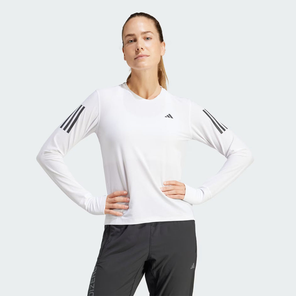 Adidas Own The Run Long Sleeve Women's Running T-Shirt - White