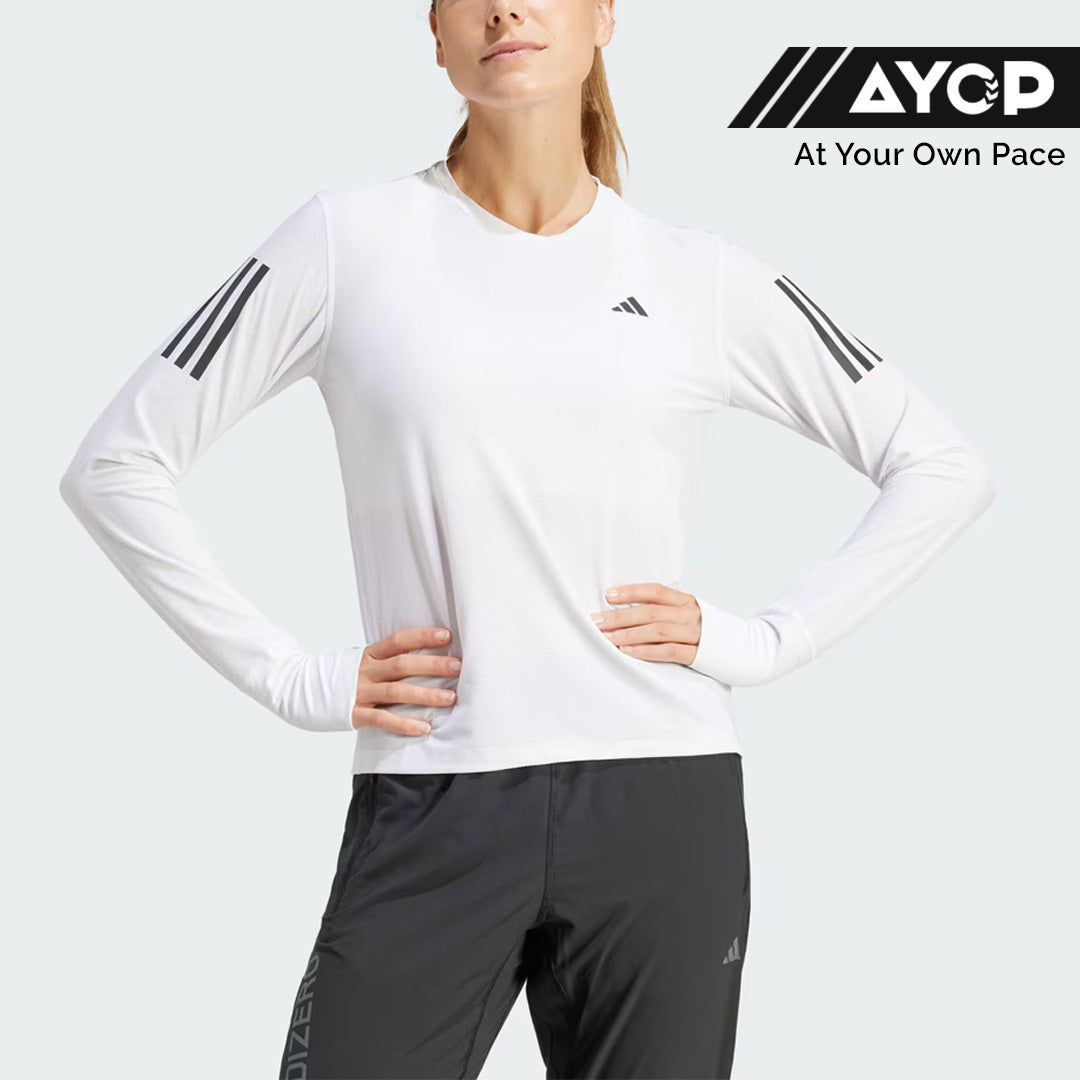 Adidas Own The Run Long Sleeve Women's Running T-Shirt - White
