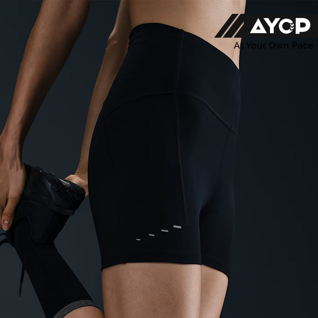 Nike Swift High-Waisted Shorts with Pockets 4-inch Women's Running Tights - Black