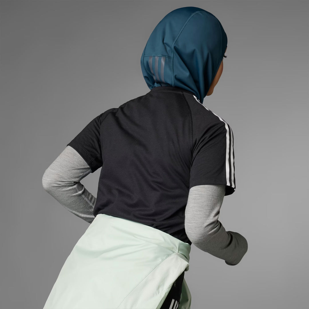 Adidas Own the Run 3-Stripes Women's Running T-Shirt - Black