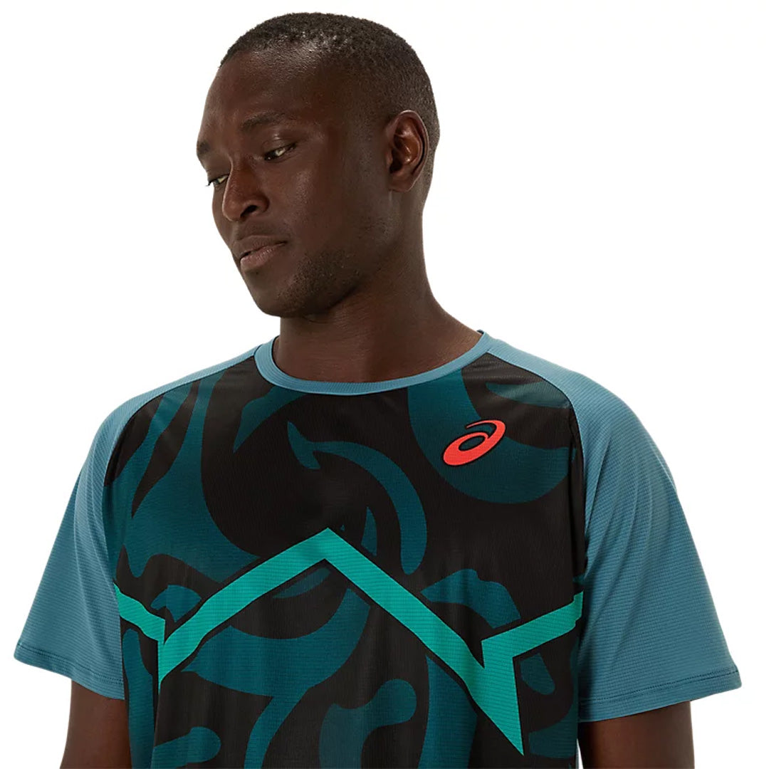 Asics Light Knit Short Sleeve Men's Running T-Shirt - Atlantis Blue