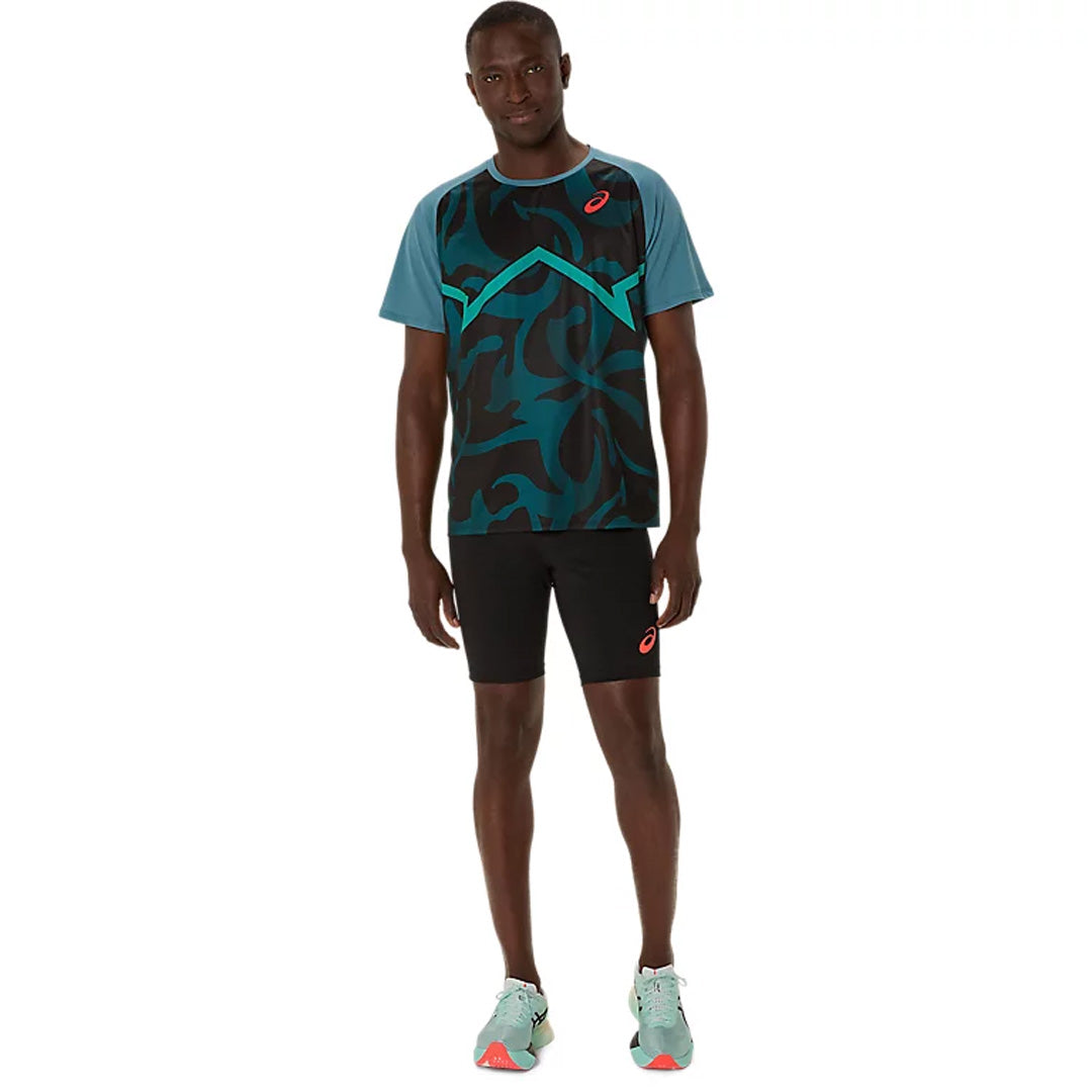 Asics Light Knit Short Sleeve Men's Running T-Shirt - Atlantis Blue