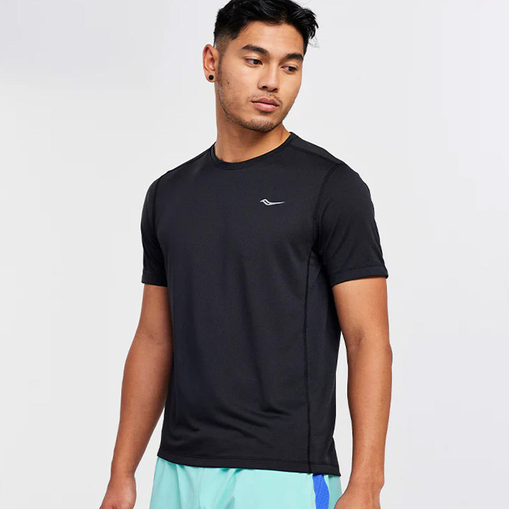 Saucony Stopwatch Short Sleeve men's Running T-Shirt - Black