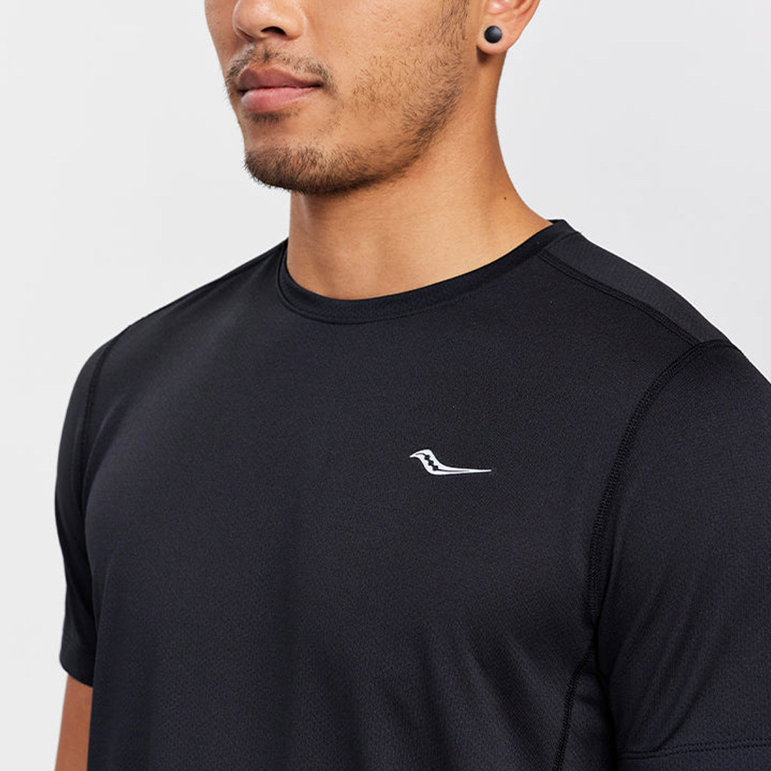 Saucony Stopwatch Short Sleeve men's Running T-Shirt - Black