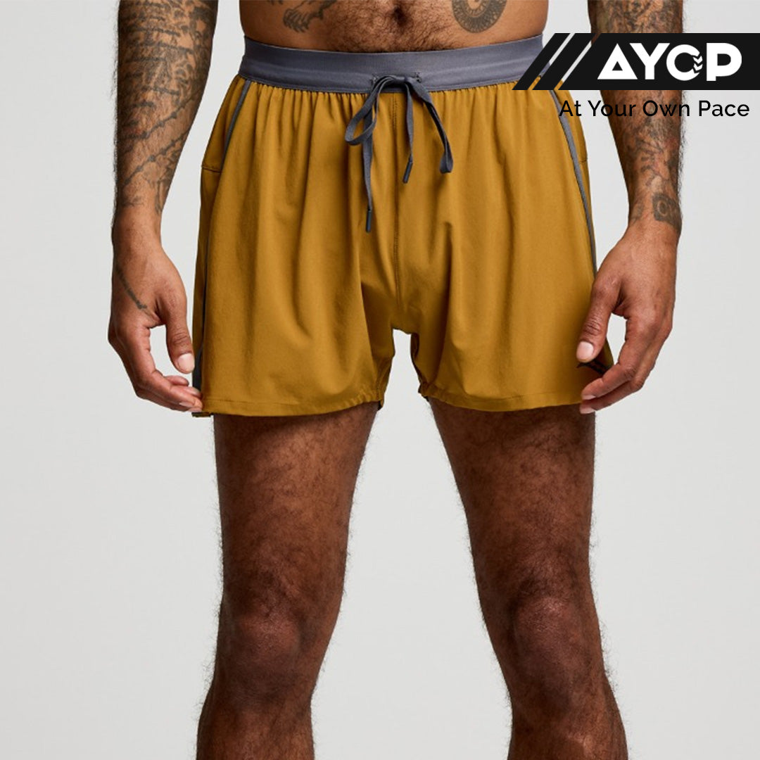 Saucony Outpace 3-inch Men's Running Shorts - Bronze