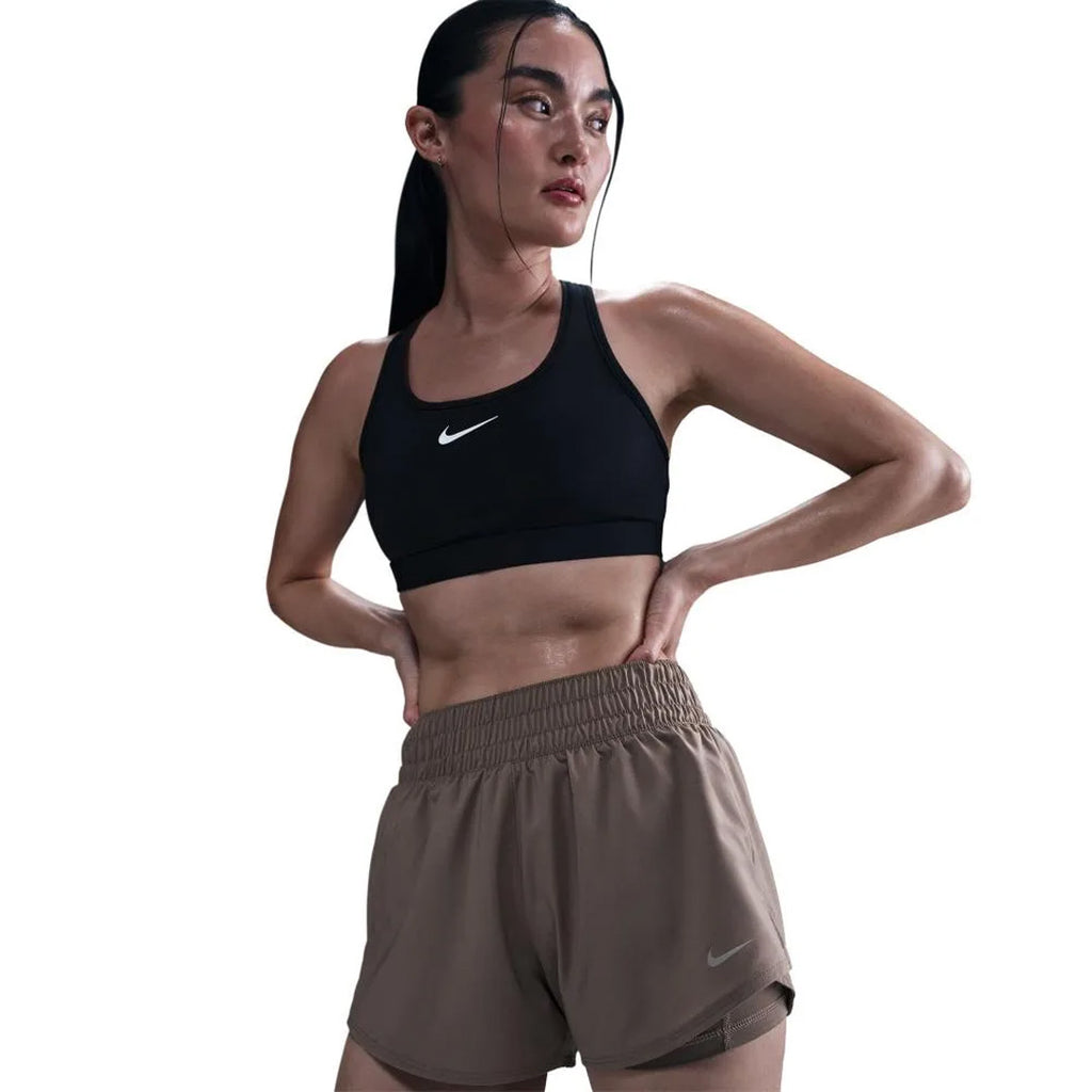 Nike Dri-FIT One Mid-Rise 3-inch 2-in-1 Women's Training Shorts - Mink Brown