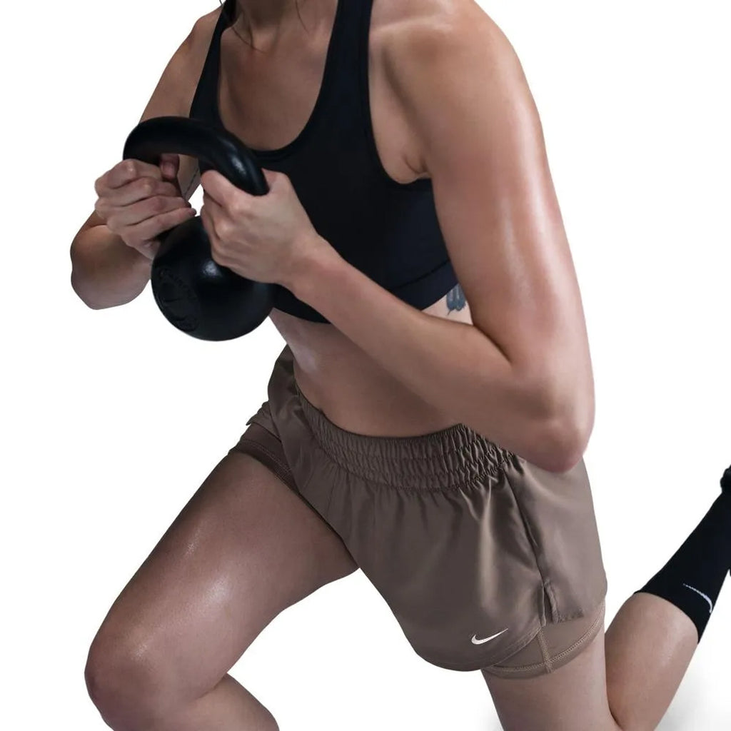 Nike Dri-FIT One Mid-Rise 3-inch 2-in-1 Women's Training Shorts - Mink Brown