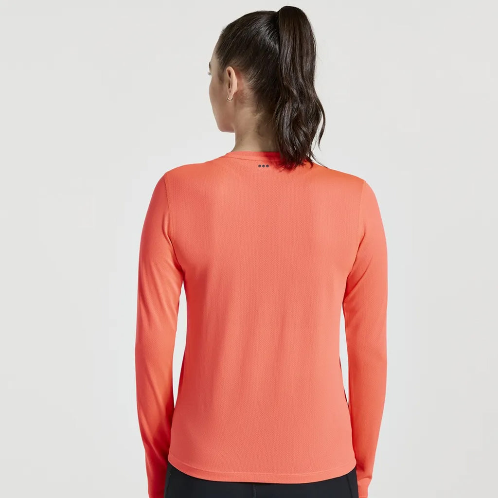 Saucony Stopwatch Graphic Long Sleeve Women's Running T-Shirt - Vizi Red