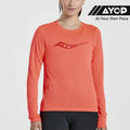 Saucony Stopwatch Graphic Long Sleeve Women's Running T-Shirt - Vizi Red