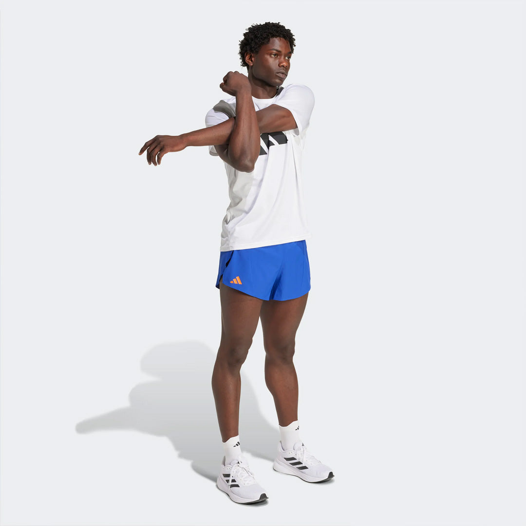 Adidas Adizero Essentials Running Split Men's Running Shorts - Semi Lucid Blue