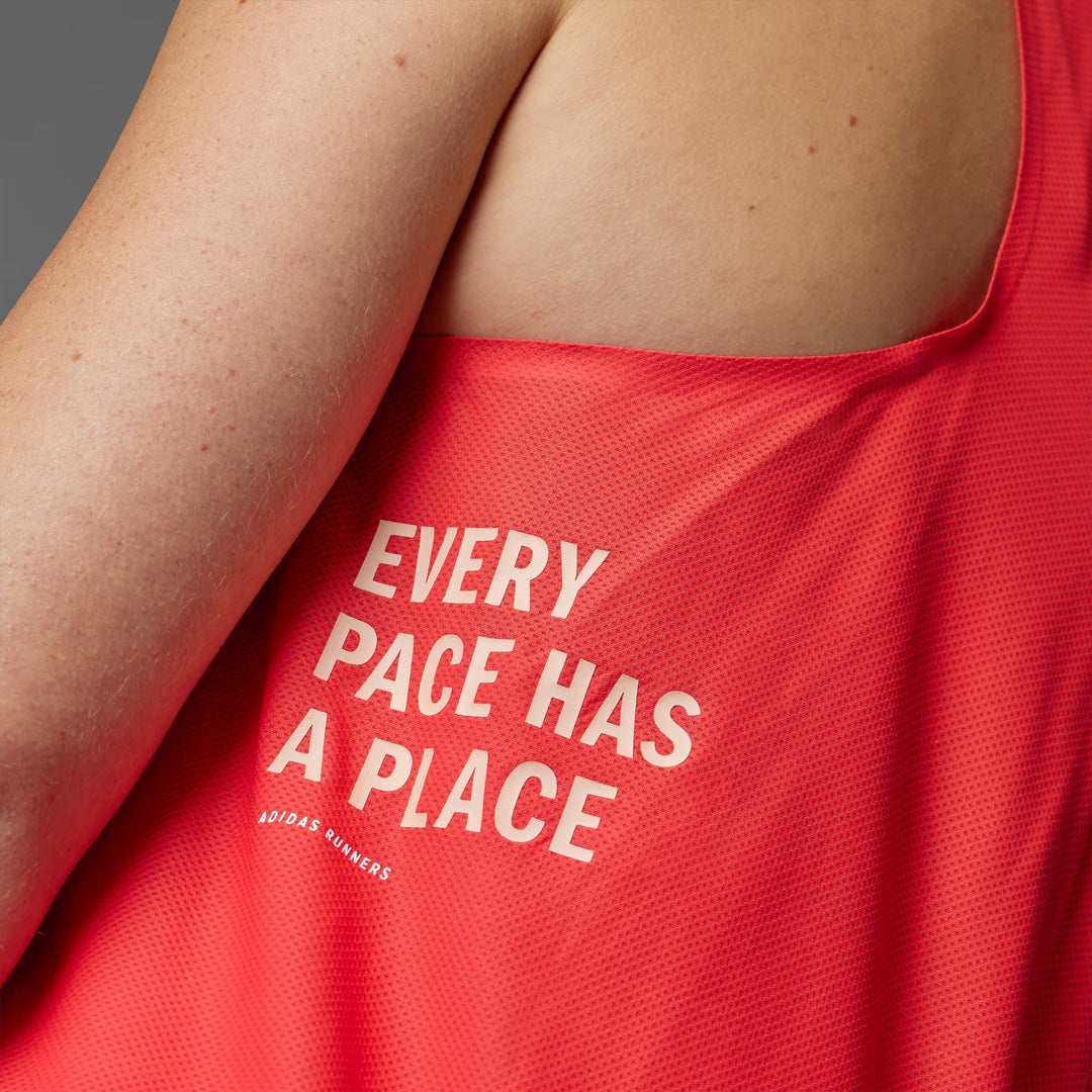 Adidas Runners CLIMACOOL Women's Running Singlet - Semi Lucid Red