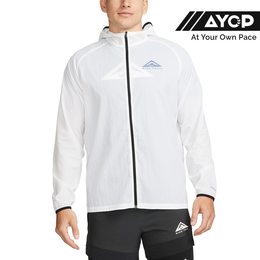 Nike Dri-FIT Trail Aireez Lightweight Men's Running Jacket - White