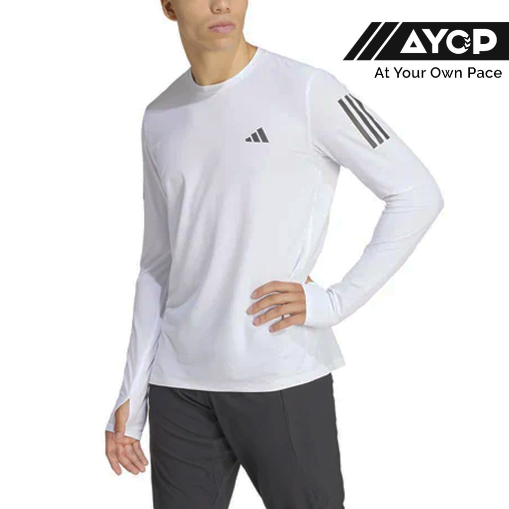 Adidas Own The Run Long Sleeve Men's Running T-Shirt - White