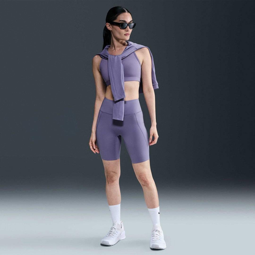 Nike Universa High-Waisted 8-inch Biker Women's Running Short Leggings - Dusty Amethyst