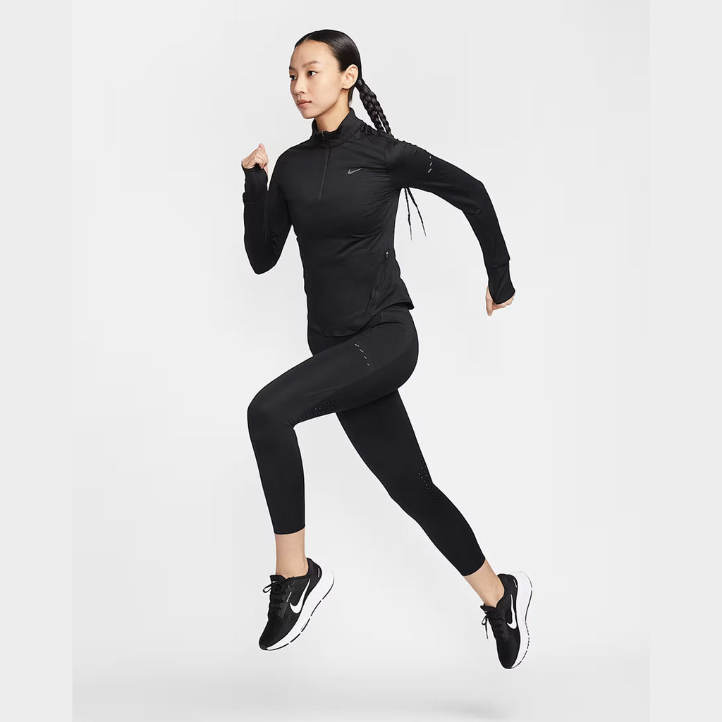 Nike Swift Dri-FIT UV 1/4 Zip Women's Running Jacket - Black