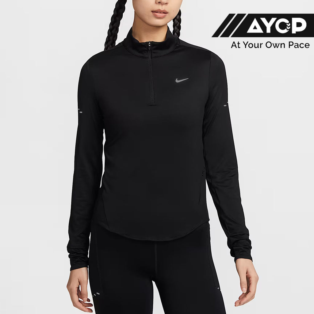Nike Swift Dri-FIT UV 1/4 Zip Women's Running Jacket - Black