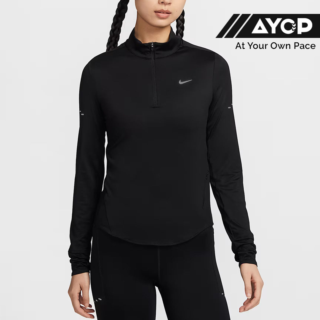 Nike Swift Dri-FIT UV 1/4 Zip Women's Running Jacket - Black