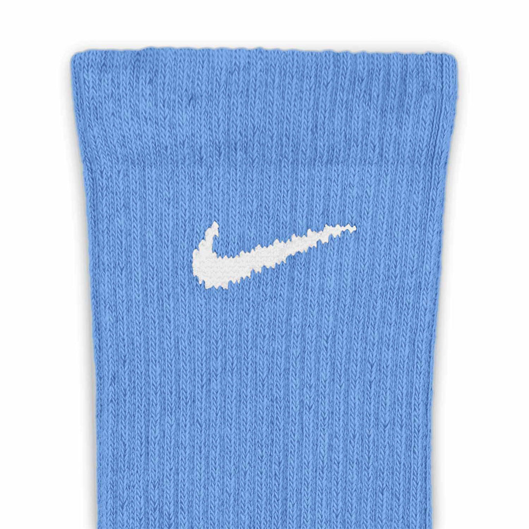 (3 Pair) Nike Everyday Plus Cushioned Training Crew Unisex Training Socks - Blue/White/Green