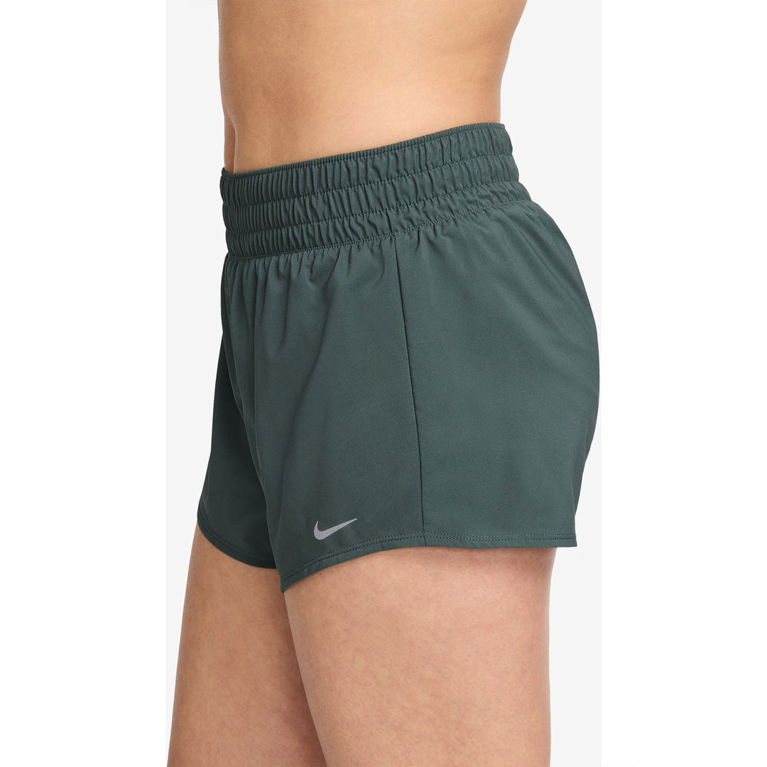 One Mid-Rise Brief-Lined 3-inch Women's Running Shorts - Vintage Green