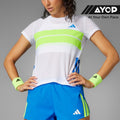 Adidas Adizero Retro Women's Running T-Shirt - White / Lucid Lemon