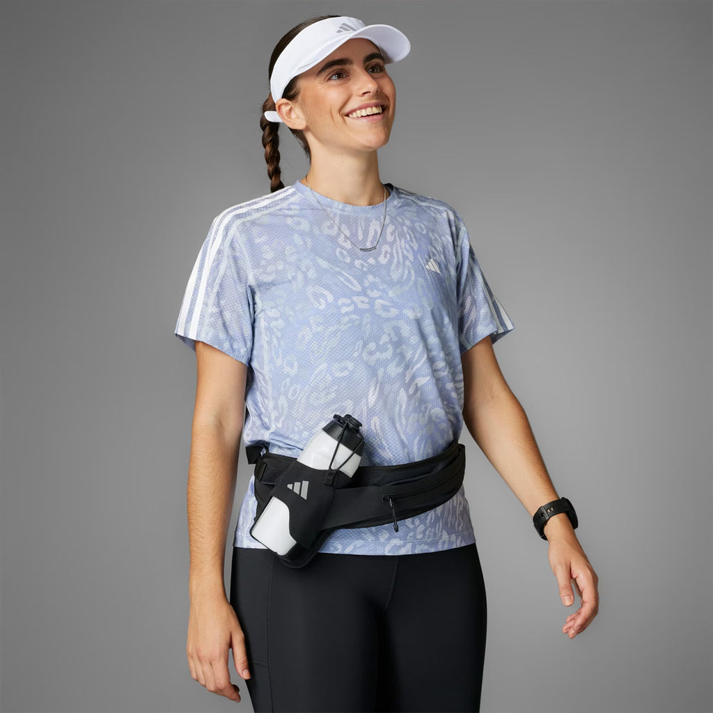 Adidas Own the Run CLIMACOOL 3-Stripes Women's Running T-Shirt - Dash Grey / Violet Tone