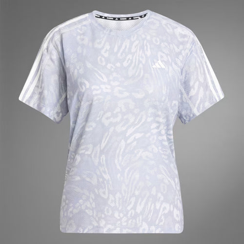 Adidas Own the Run CLIMACOOL 3-Stripes Women's Running T-Shirt - Dash Grey / Violet Tone