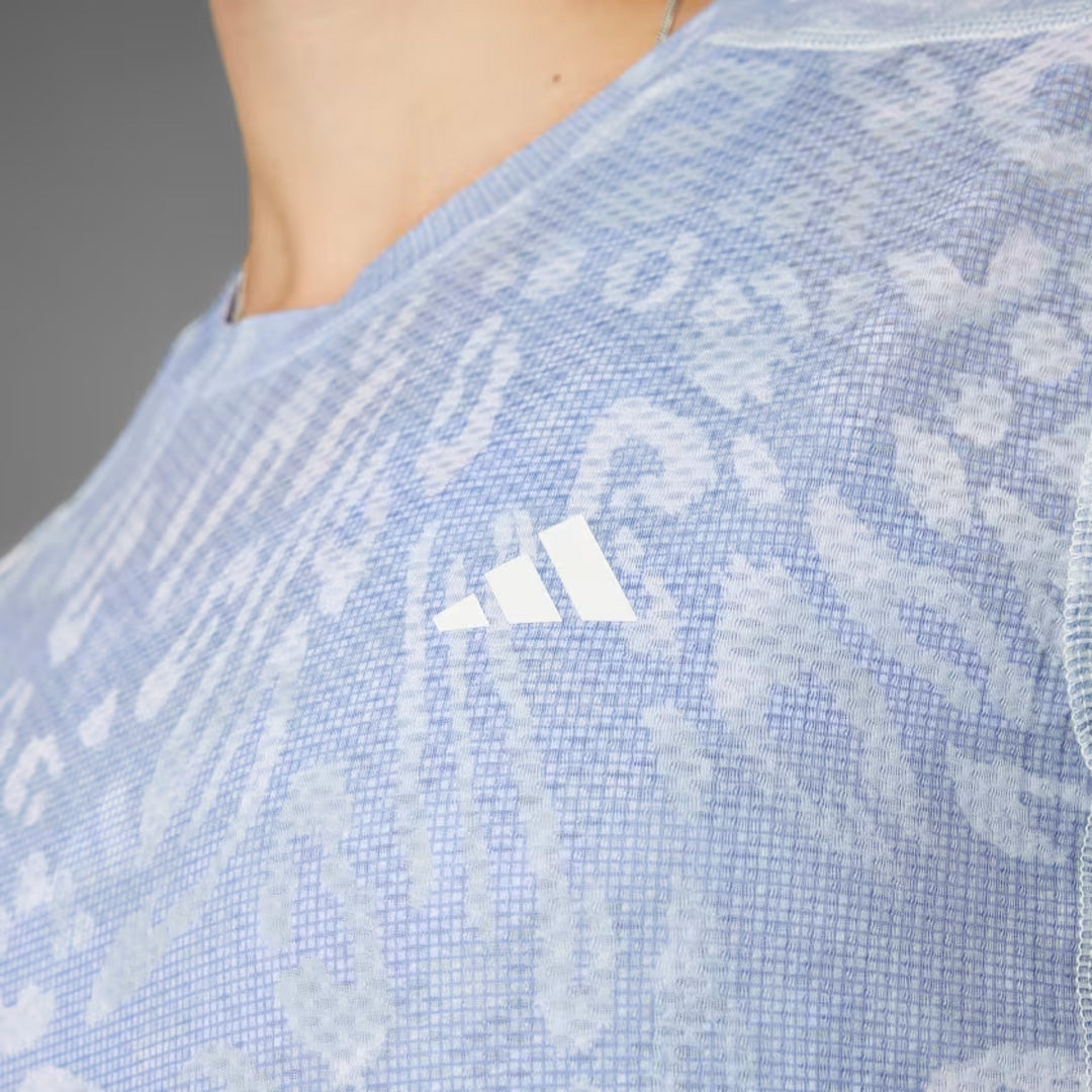 Adidas Own the Run CLIMACOOL 3-Stripes Women's Running T-Shirt - Dash Grey / Violet Tone