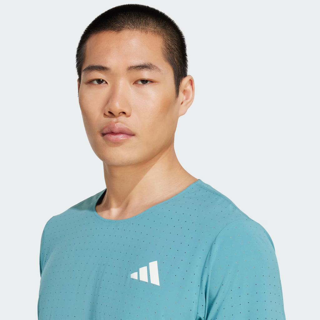 Adidas Adizero Perforated Men’s Running T-Shirt - Turquoise